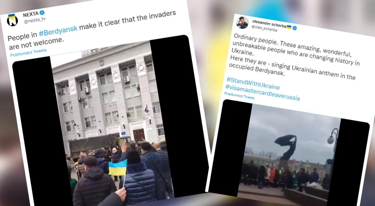 Berdiańsk nie godzi się z rosyjską okupacją. Ukraińcy wyszli na ulice, by protestować