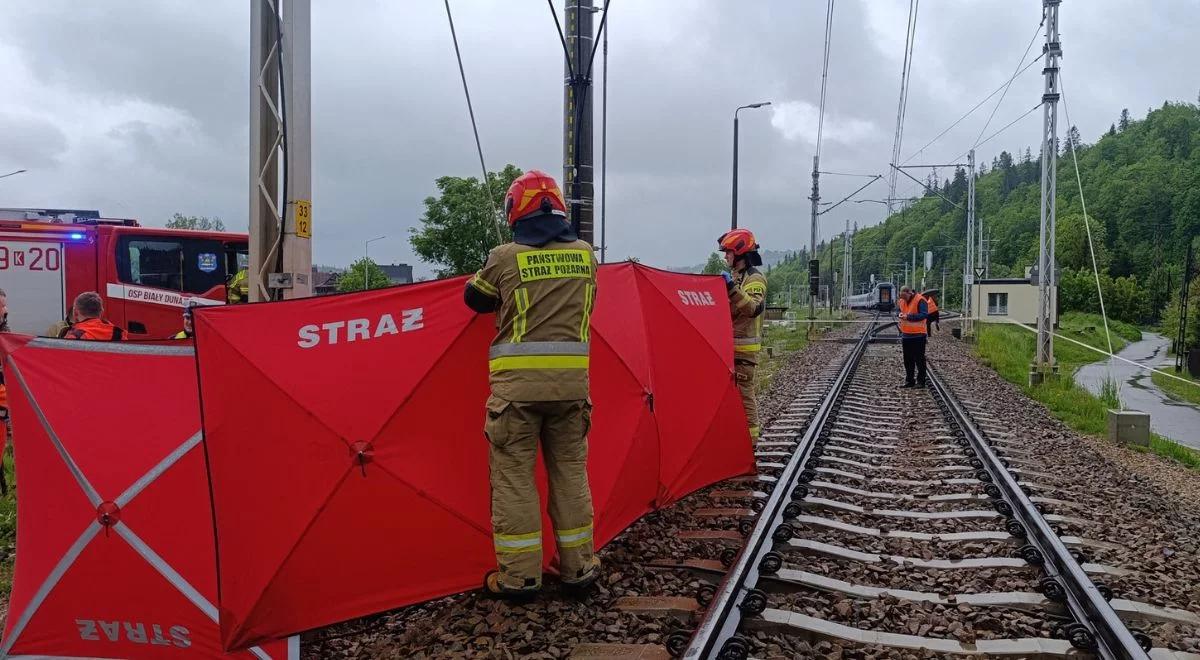 Tragedia na torach w Białym Dunajcu. Pociąg uderzył w kobietę