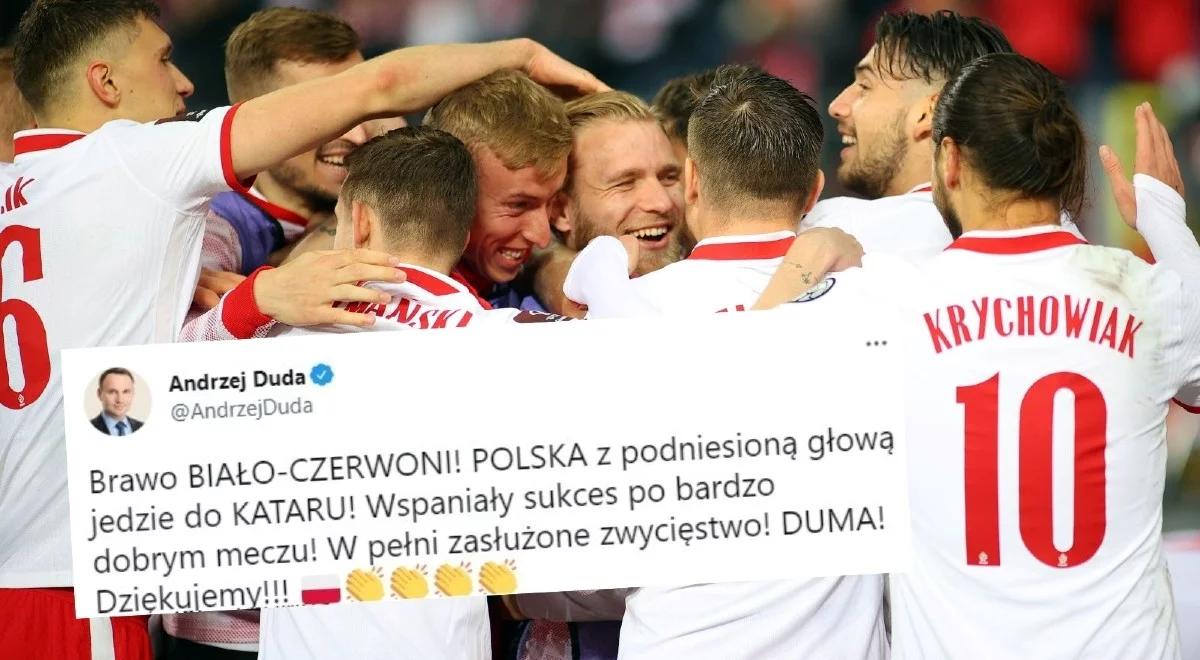"Polska z podniesioną głową jedzie do Kataru". Prezydent pogratulował zwycięstwa ze Szwecją