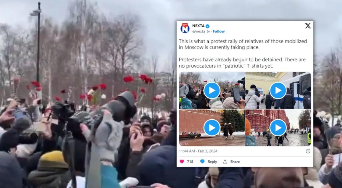 Protest żon wojskowych w Moskwie. Liczne aresztowania dziennikarzy, w tym zagranicznych korespondentów