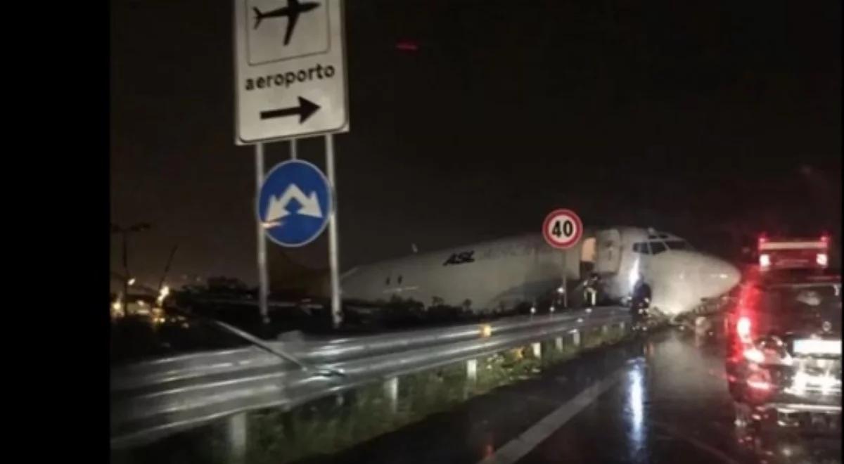 Włochy: wypadek podczas lądowania w Bergamo. Samolot zjechał z pasa