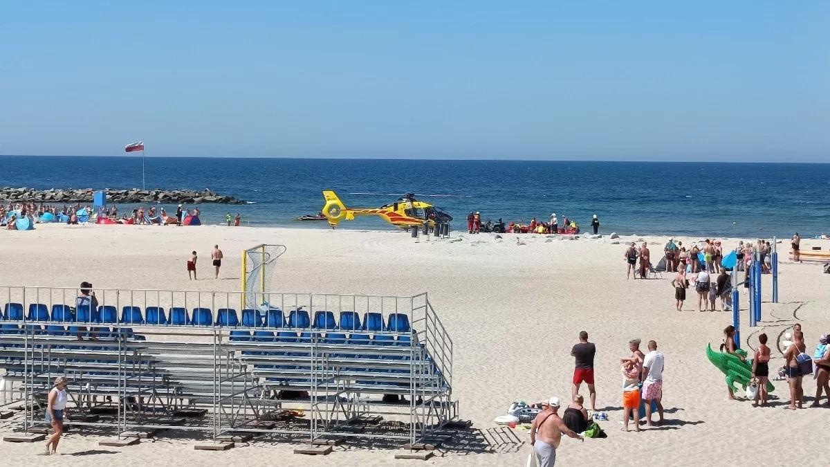 Paralotniarz runął na plażę koło Ustki. Policja poszukuje świadków zdarzenia