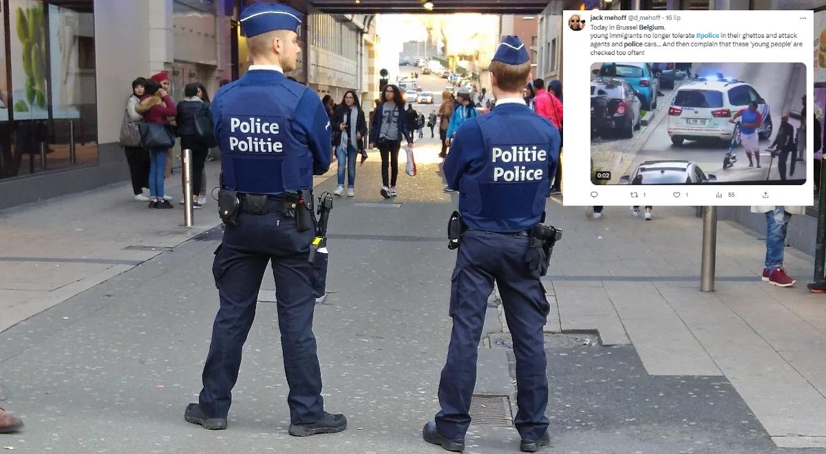 Fala napadów na policjantów w Belgii. Przestępcy w grupie atakują funkcjonariuszy [WIDEO]