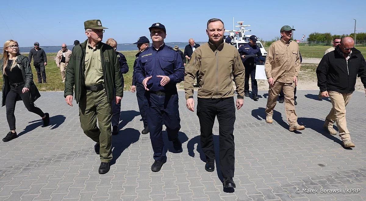 "Ta wizyta jest wyrazem poparcia i szacunku". Prezydent Duda odwiedził placówkę straży granicznej