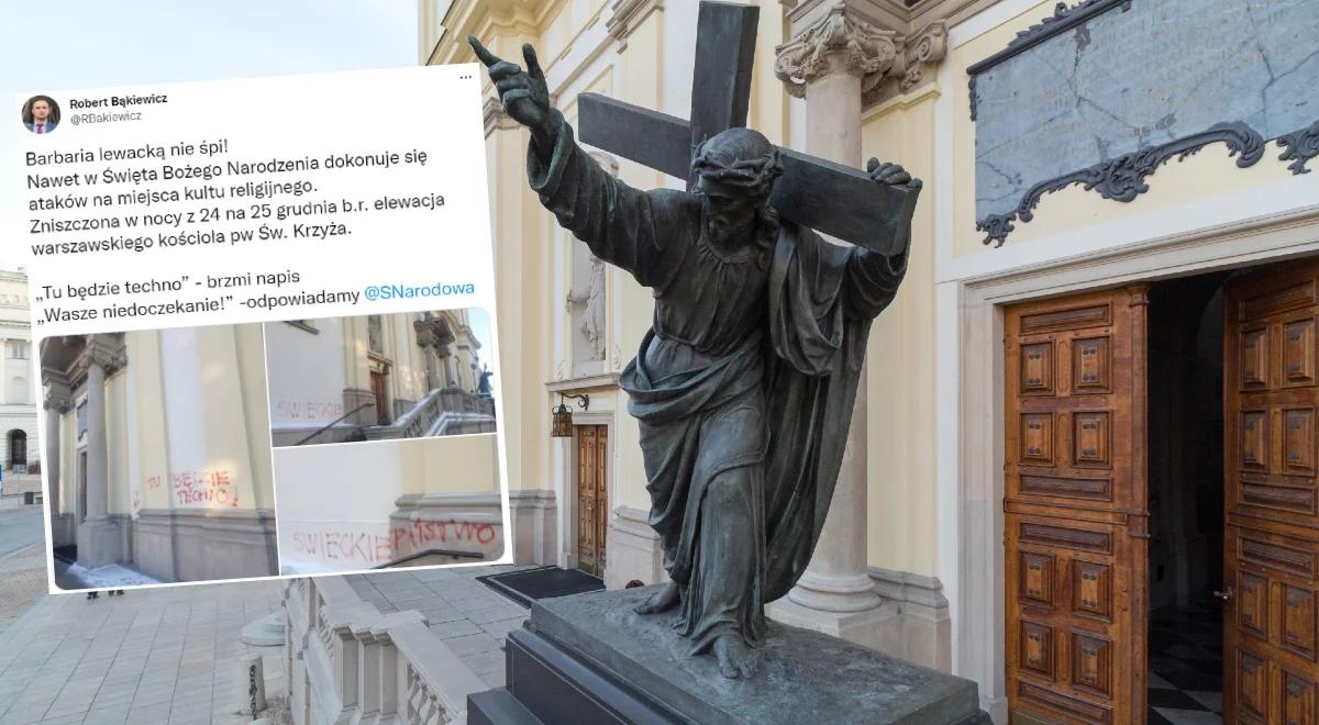 Atak na warszawski kościół Świętego Krzyża. Zniszczono jego fasadę