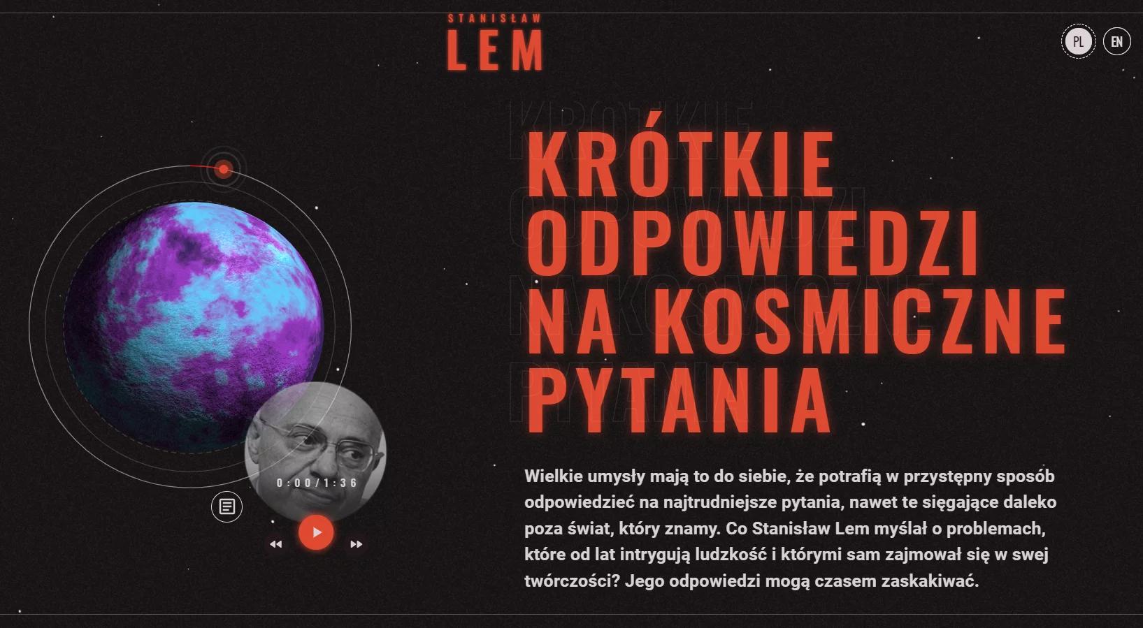 O co chcielibyście zapytać Lema? Głosuj na serwis Galaktyka Lema