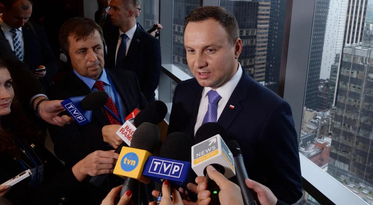 Prezydent: na sesji Zgromadzenia Ogólnego ONZ będę mówił o filarach zrównoważonego rozwoju