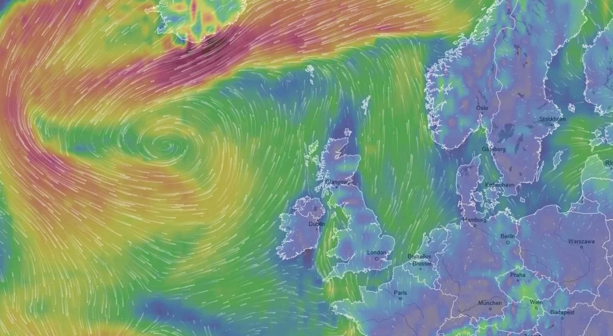 Potężny wir idzie w stronę Europy. Ma przynieść "arktyczny sztorm" w Wielkiej Brytanii