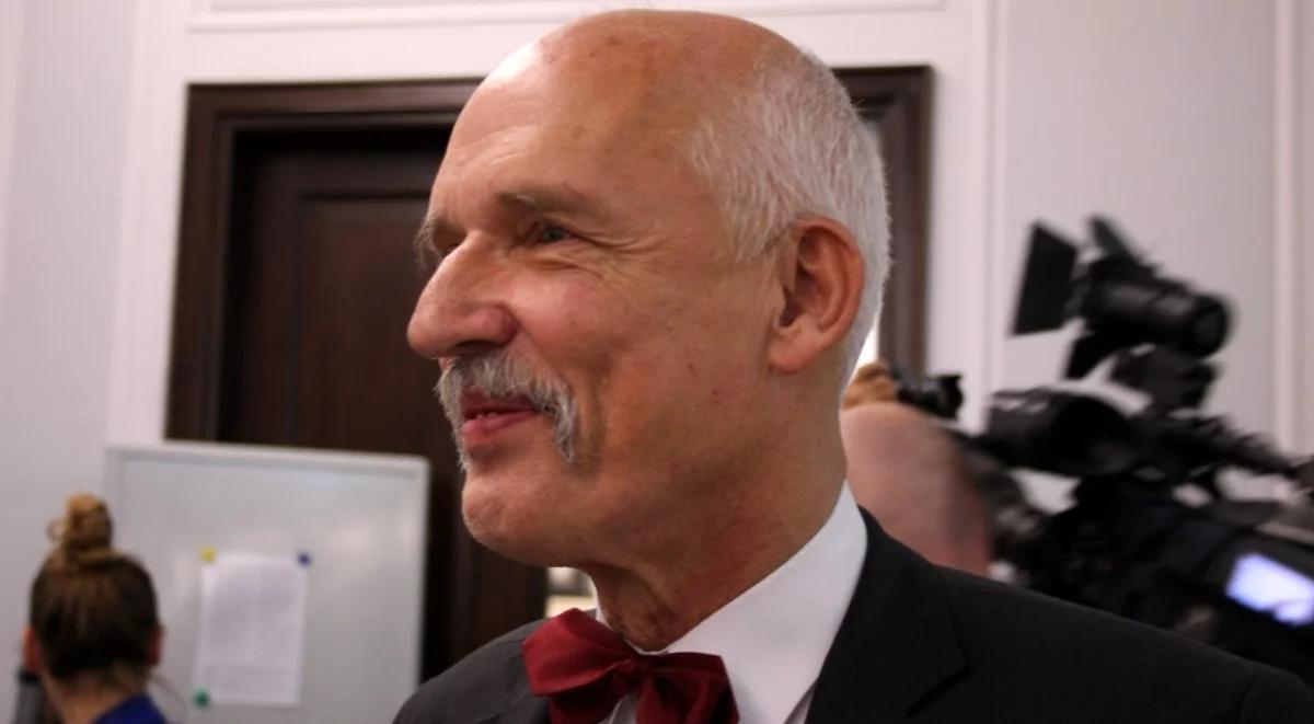 Janusz Korwin-Mikke skazany na 20 tys. zł grzywny za spoliczkowanie europosła PO Michała Boniego