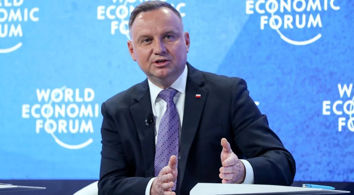 Prezydent Duda w Davos o Rosji: wobec morderców muszą być wyciągnięte konsekwencje