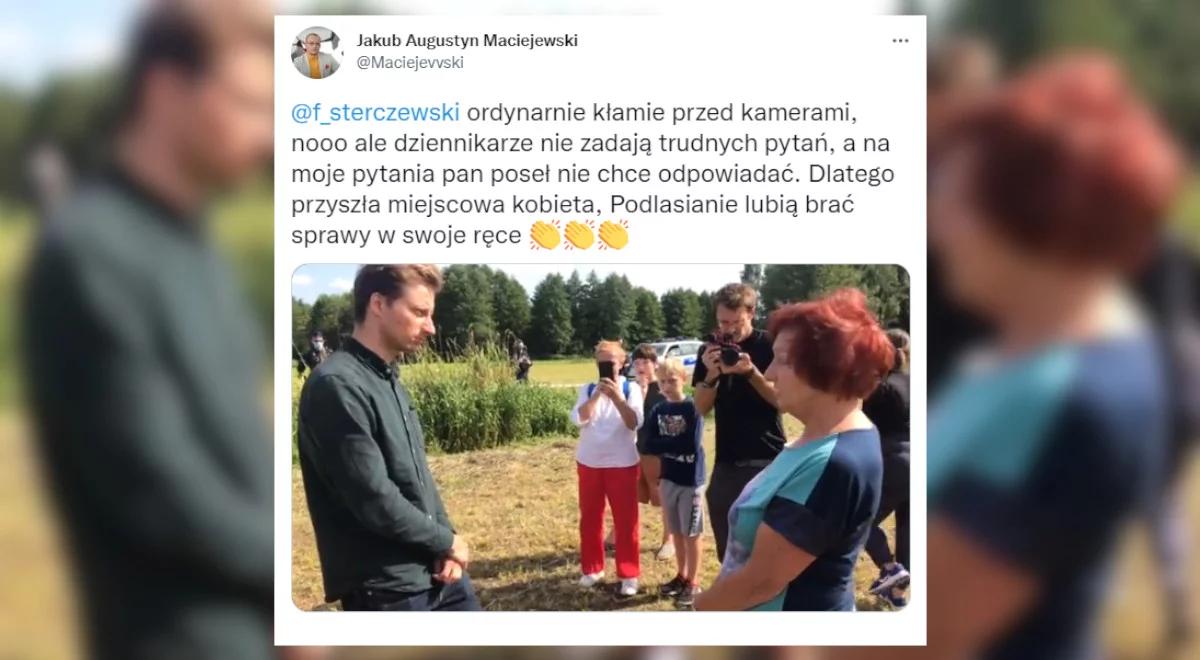 "Czy pan nie rozumie, że to jest propaganda Łukaszenki?". Mieszkanka Podlasia do Sterczewskiego