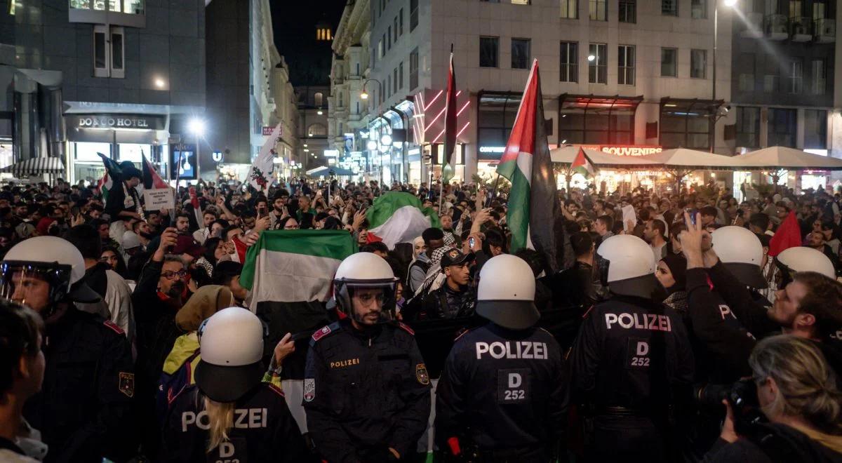 W Wiedniu odbył się propalestyński protest. Wcześniej został zakazany przez lokalną policję