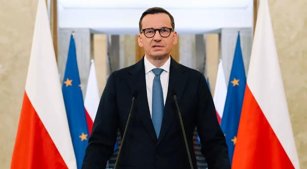 Premier Morawiecki zapowiada "plan bezpiecznych granic". "Nie dla przymusowej relokacji imigrantów"