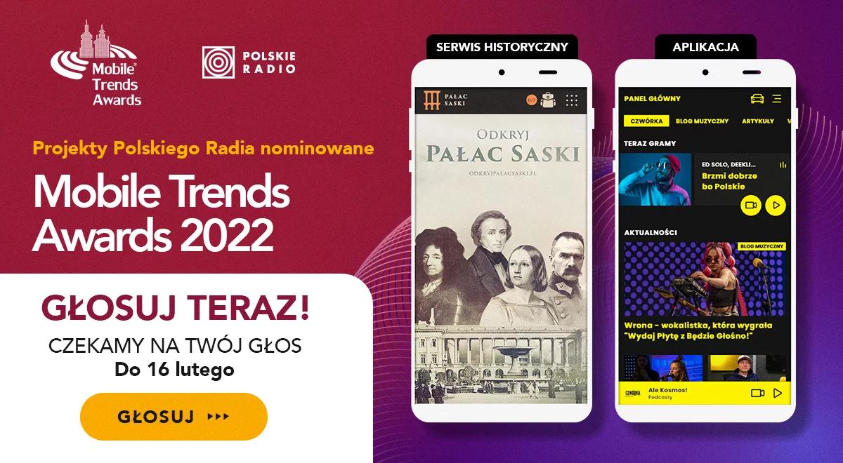 Serwis Odkryj Pałac Saski i aplikacja Czwórki nominowane do Mobile Trends Awards 2022. Zagłosuj na nas!