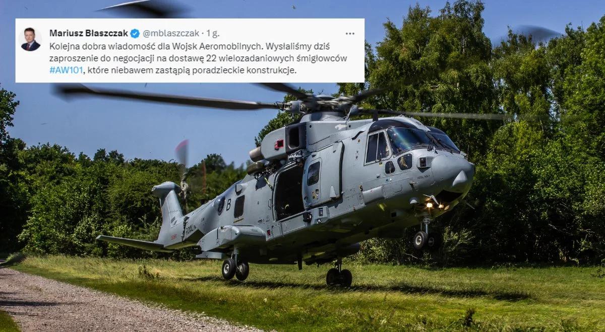 Szef MON: wysłaliśmy zaproszenie do negocjacji na dostawę śmigłowców AW101. Zastąpią poradzieckie konstrukcje