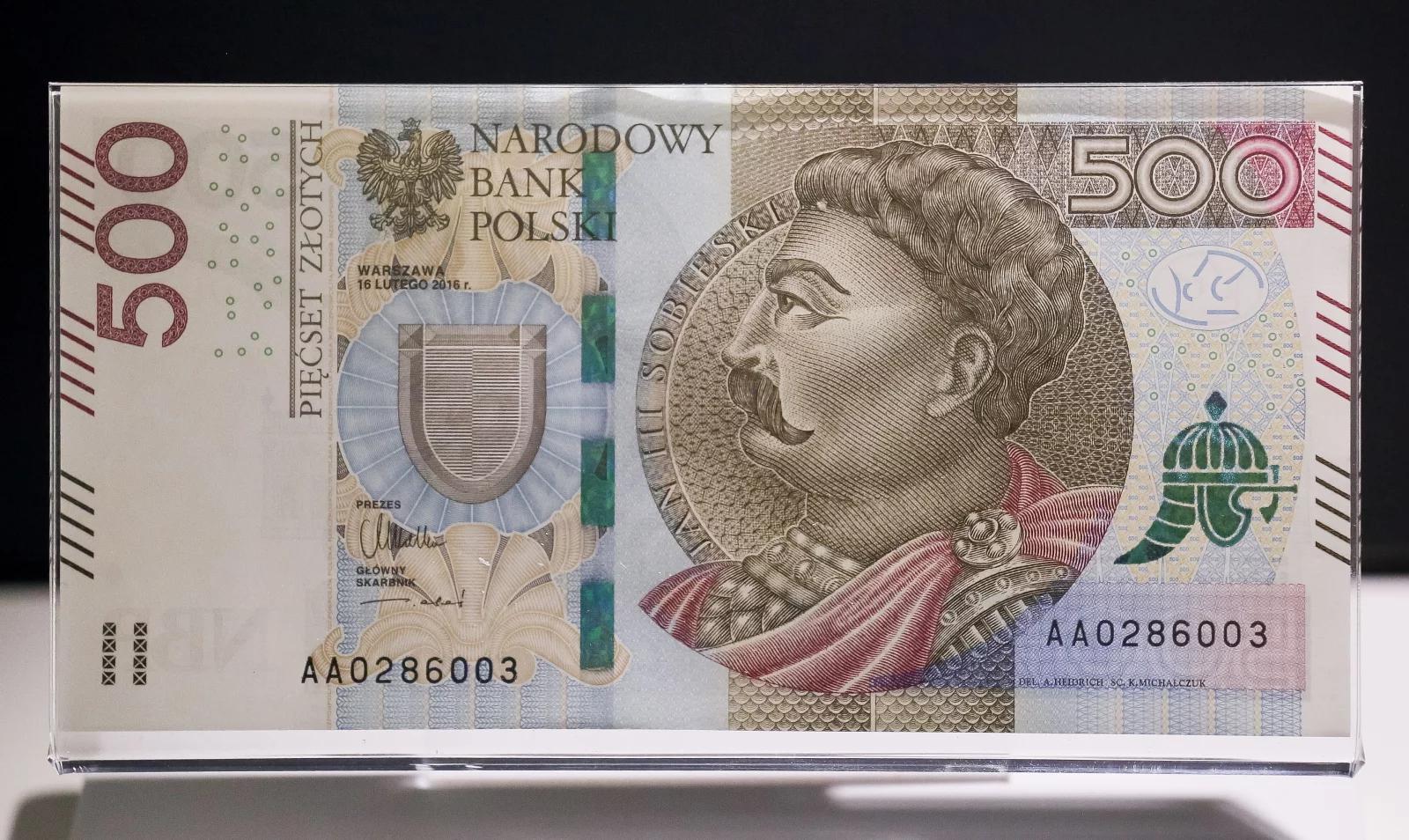 Król Jan III Sobieski na nowym, pięćset złotowym banknocie