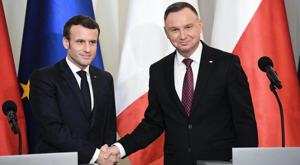 Andrzej Duda rozmawiał z prezydentem Francji. Kumoch: Macron zadzwonił, aby omówić wizytę w Kijowie