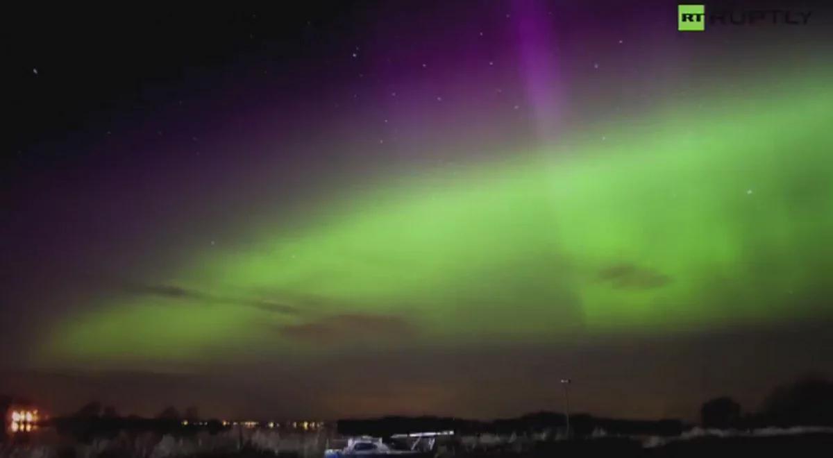 Spektakularna zorza polarna nad Wielką Brytanią. Zobacz film!