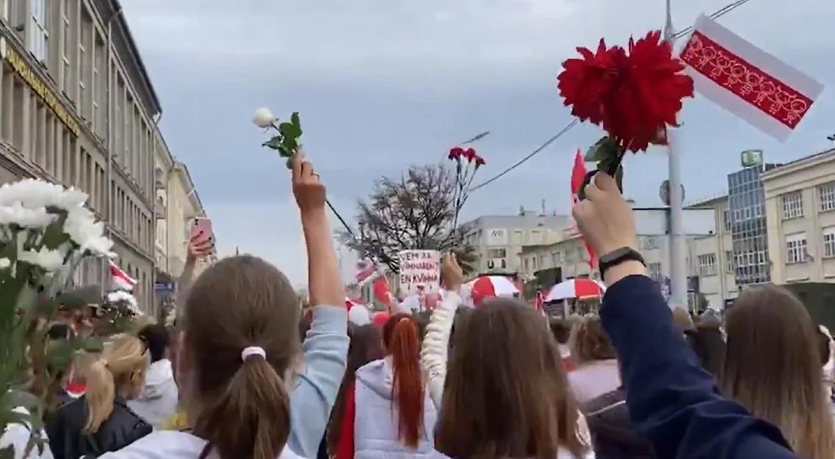 "Nie wybaczymy". Kobiety manifestują w Mińsku