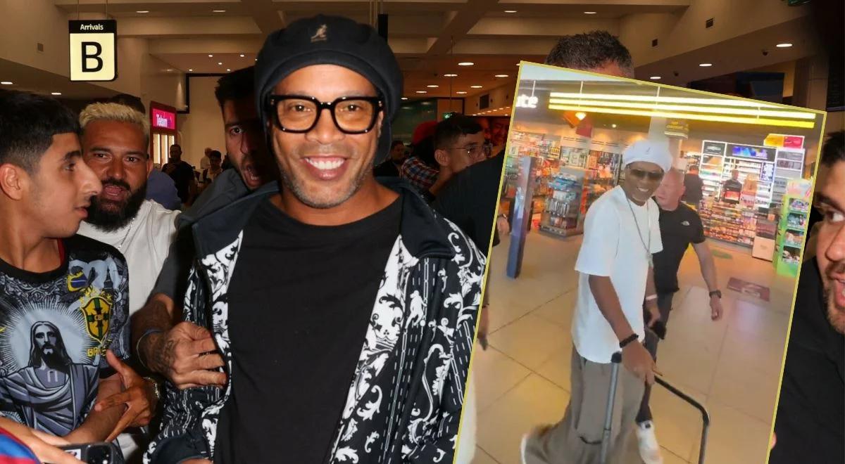 Mecz legend Polska - Brazylia. "Ronaldinho Show" rozpoczęty na lotnisku