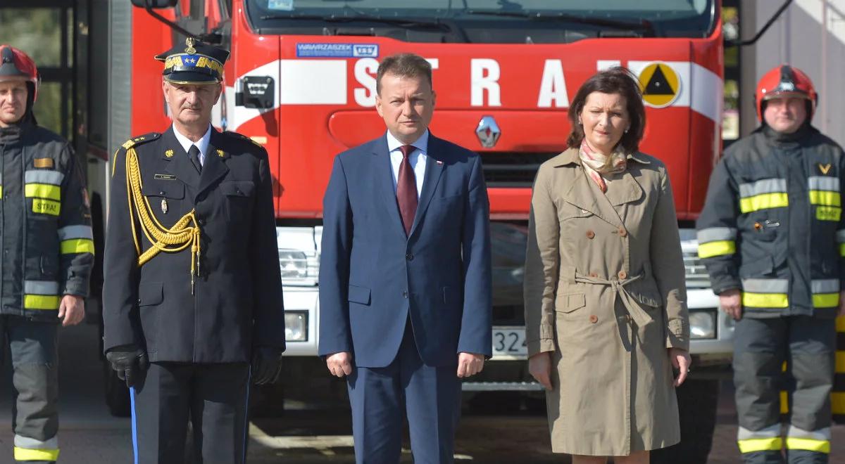 Szef MSWiA otworzył nowe obiekty straży pożarnej w Przemyślu
