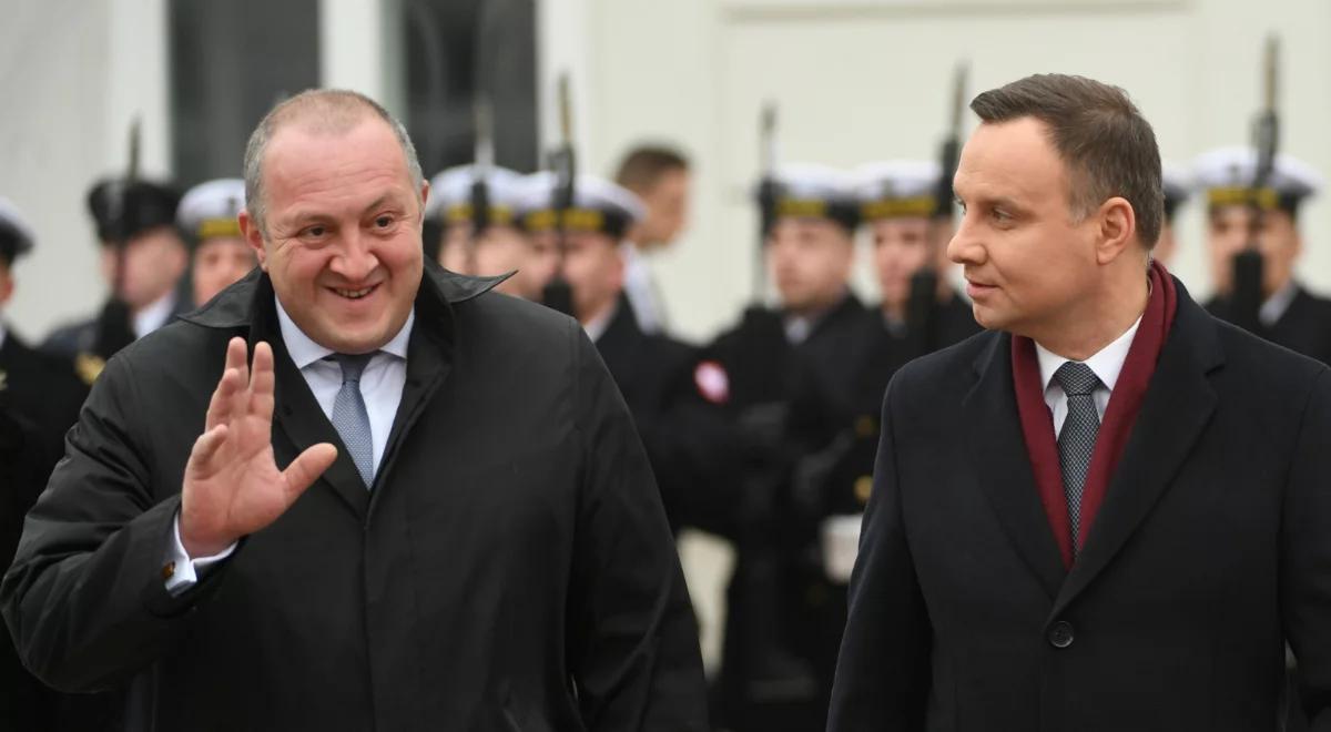 Prezydent Gruzji rozpoczął wizytę w Polsce. Rozmowy o bezpieczeństwie i współpracy