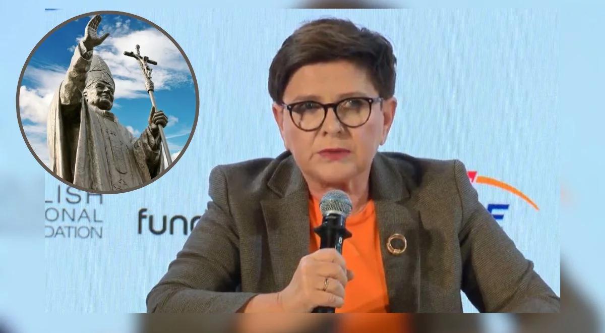 Beata Szydło: dyskusja o nielegalnej migracji w PE przykładem próby zawłaszczania idei Jana Pawła II