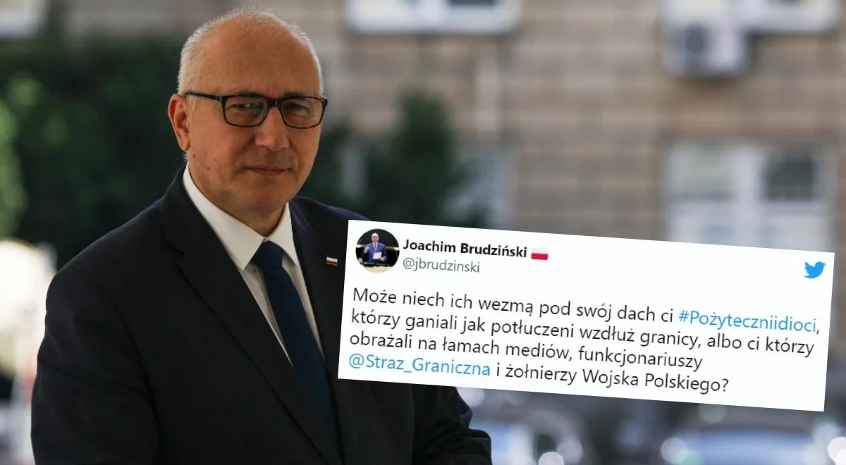 Brudziński: może niech migrantów przygarną ci "pożyteczni idioci", którzy ganiali po granicy albo obrażali wojsko