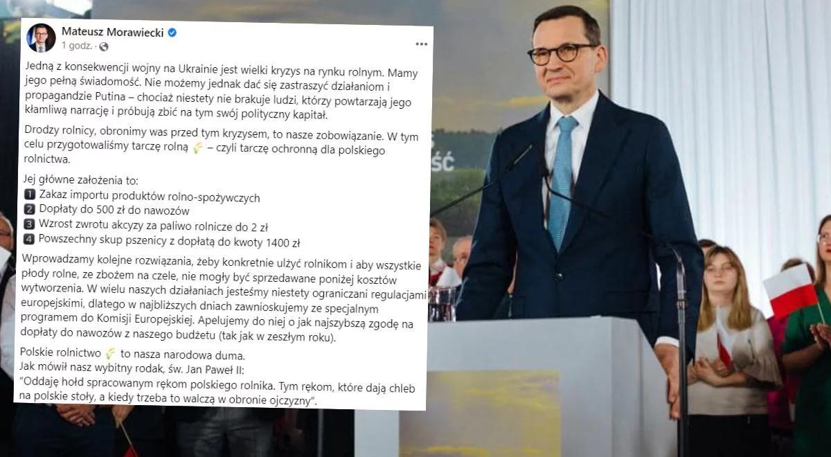 Mateusz Morawiecki: wprowadzamy rozwiązania, żeby konkretnie ulżyć rolnikom