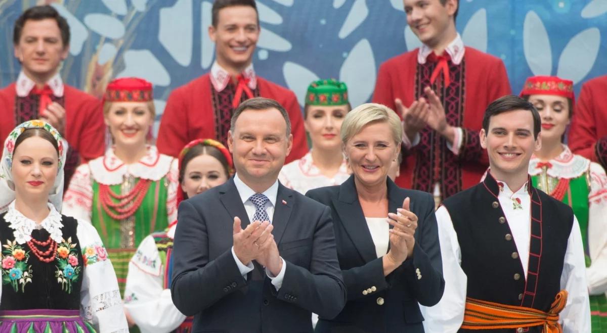 Para prezydencka wzięła udział w uroczystościach dożynkowych w Spale