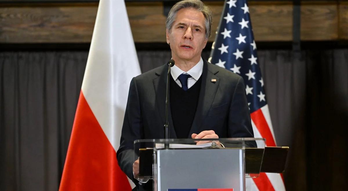 "Jesteście kluczowym sojusznikiem NATO i ważnym partnerem". Blinken dziękuje Polakom za pomoc Ukrainie