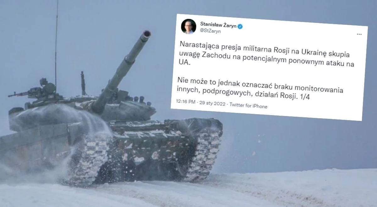 Presja militarna Rosji. Stanisław Żaryn: Moskwa działa na kilku frontach