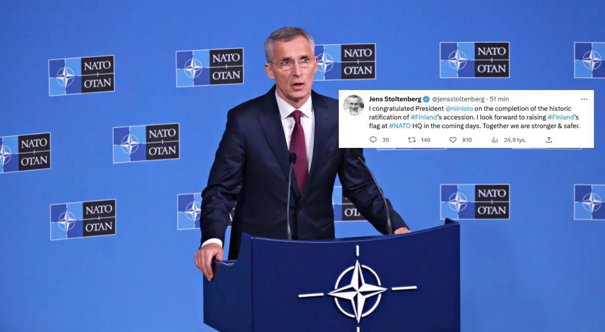 "Historyczna chwila, która umocni Sojusz". Jens Stoltenberg o akcesji Finlandii