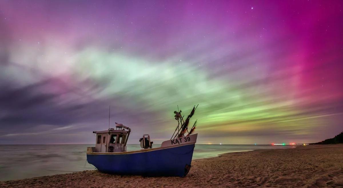 Piękne zjawisko na niebie. Zorza polarna nad Polską