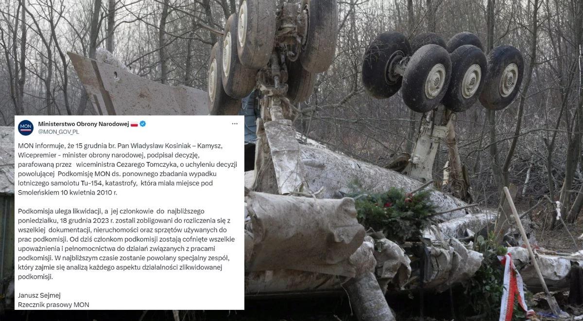 MON likwiduje podkomisję smoleńską. Jej działalność przeanalizuje specjalny zespół