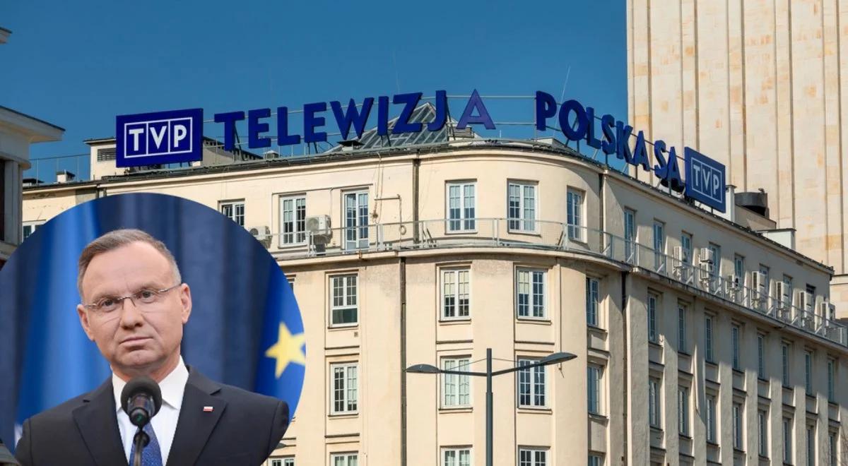 Prezydent o odmowie zmiany władz TVP w KRS: bezprawność ministra Sienkiewicza została potwierdzona