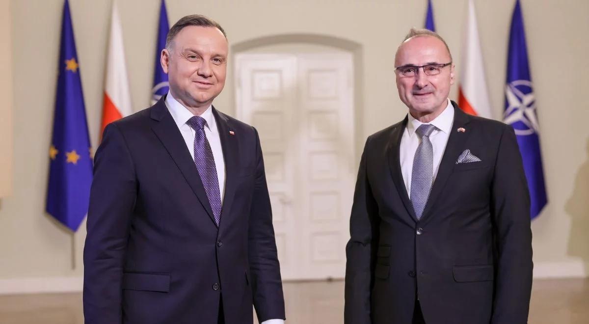 Rozmowy o bezpieczeństwie i Trójmorzu. Andrzej Duda spotkał się z szefem chorwackiego MSZ