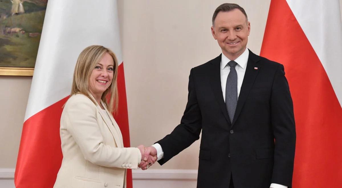 Rozmowy na szczycie. Prezydent Andrzej Duda spotkał się z premier Włoch