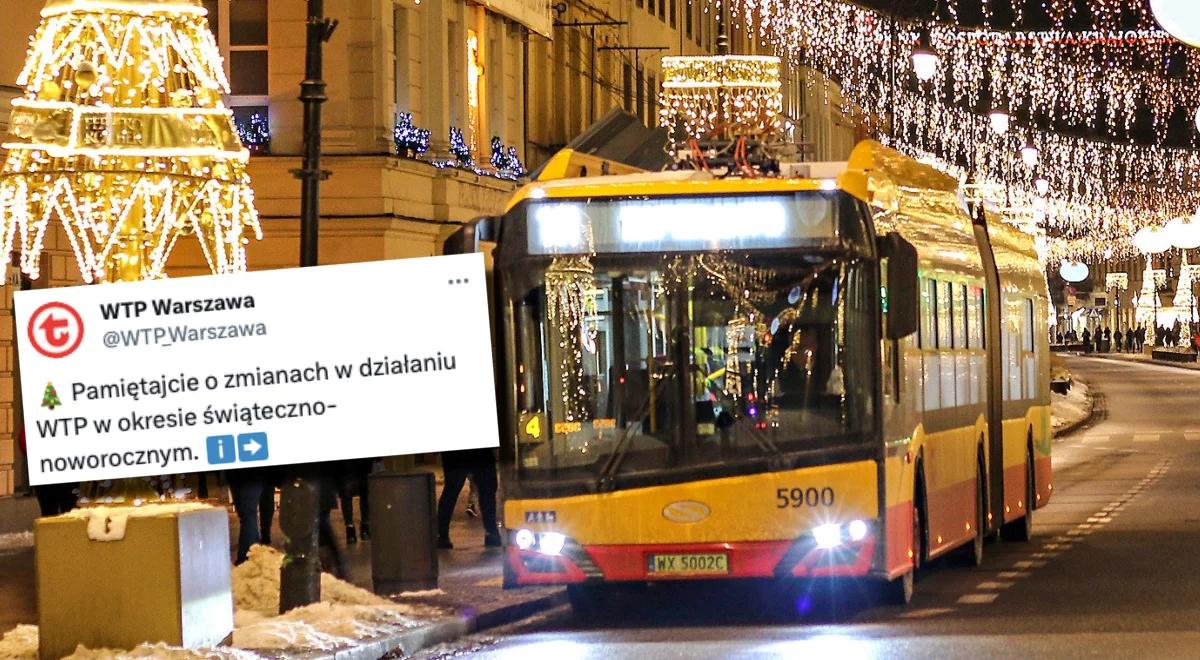Zmiany w komunikacji miejskiej w Boże Narodzenie w Warszawie. ZTM wydało komunikat