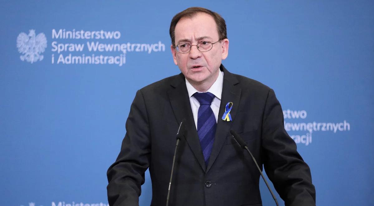 Szef MSWiA: działania białoruskiego reżimu na polskiej granicy miały aprobatę Kremla