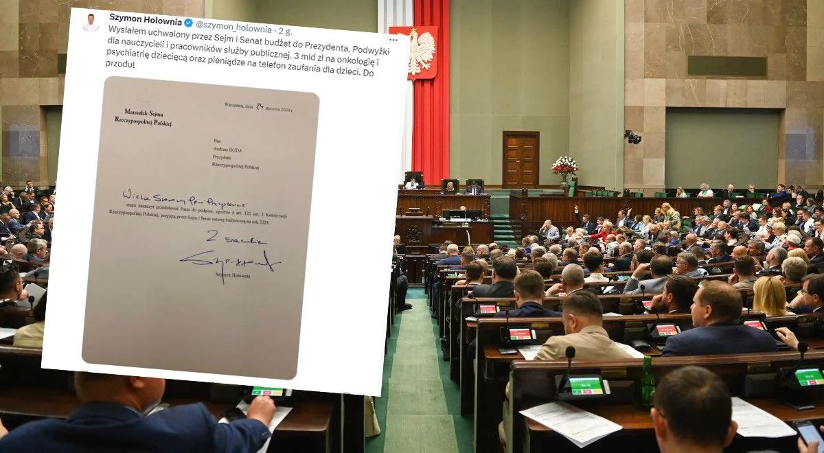 Marszałek Sejmu: wysłałem uchwalony przez Sejm i Senat budżet do prezydenta