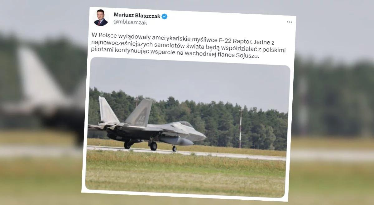 Szef MON: w Polsce wylądowały amerykańskie myśliwce F-22 Raptor