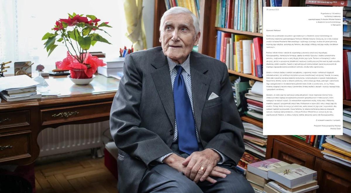 Konferencja upamiętniająca prof. Kieżuna. Prezydent: powinniśmy śmielej myśleć o atutach i rozwoju Polski