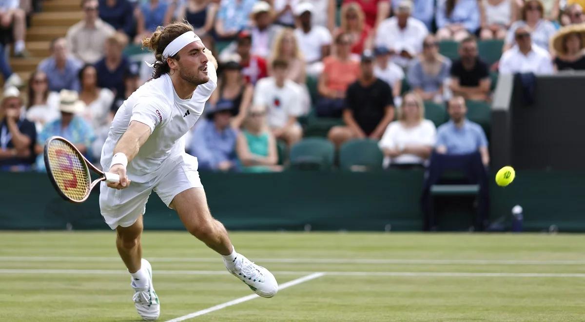 Wimbledon 2023: wytrwały Tsitsipas awansował do 1/8 finału. Grek gra codziennie od 5 dni!