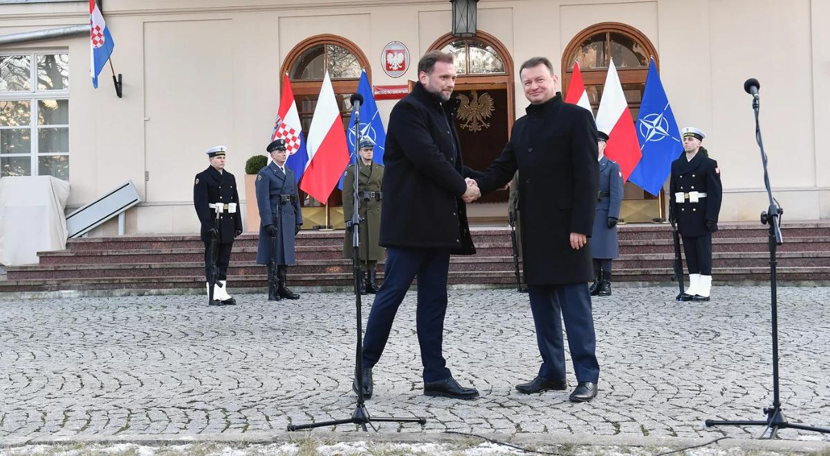 "Dziękuję za polską obecność". Minister obrony Chorwacji odwiedził Warszawę