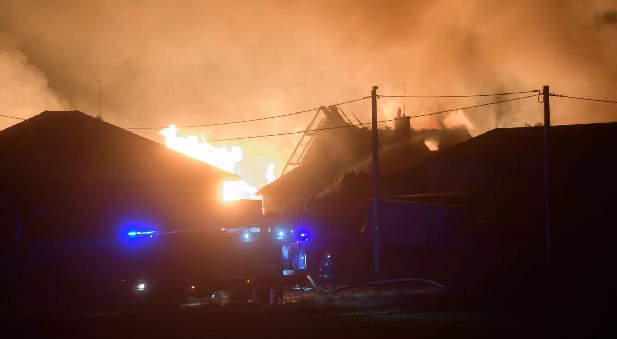 Pożar gazociągu w Murowanej Goślinie: cztery budynki w ogniu, ewakuacja mieszkańców, nikomu nic się nie stało
