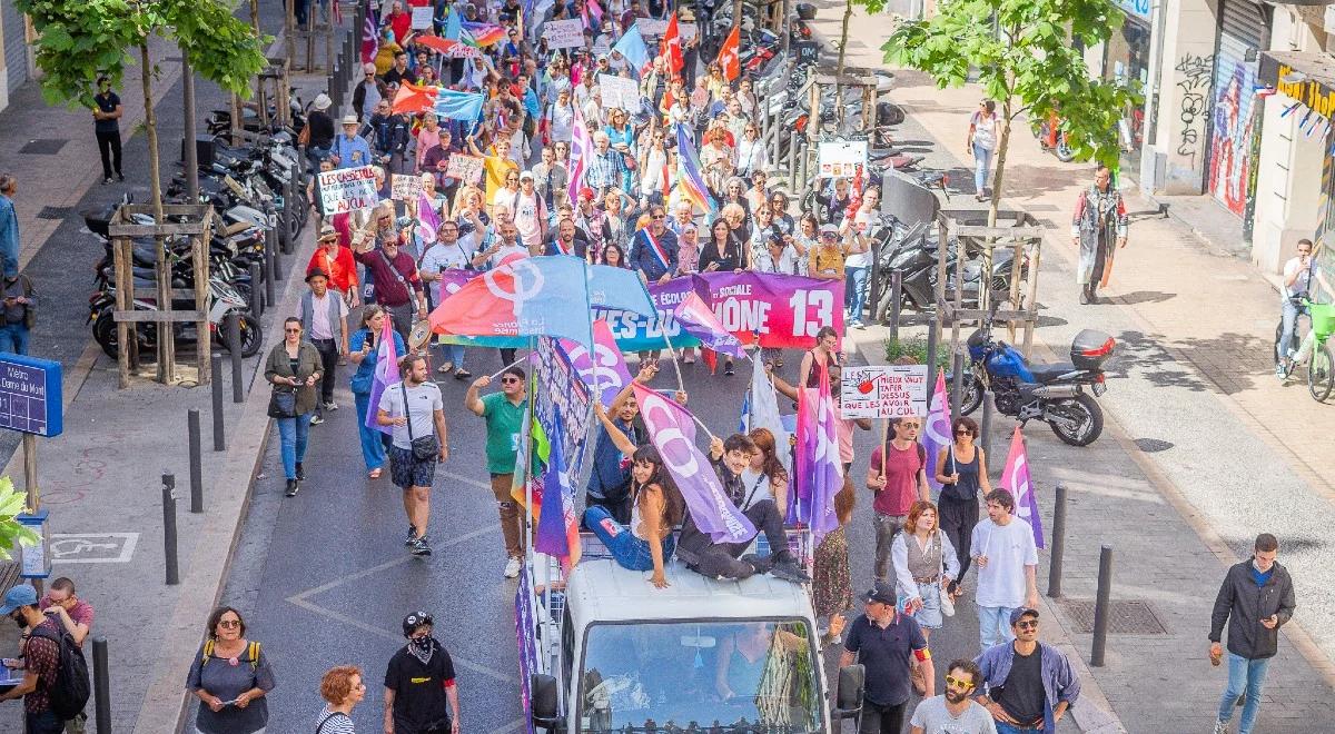 "Demonstracja gniewu" w Marsylii. Francuzi znów protestowali przeciwko reformie emerytalnej