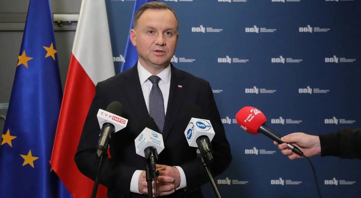 Prezydent Andrzej Duda: nic nie wskazuje na to, żeby to był intencjonalny atak na Polskę