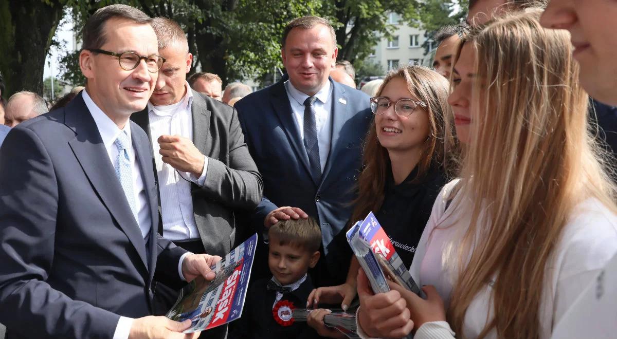 Mateusz Morawiecki spotkał się z mieszkańcami Chorzowa w Parku Śląskim