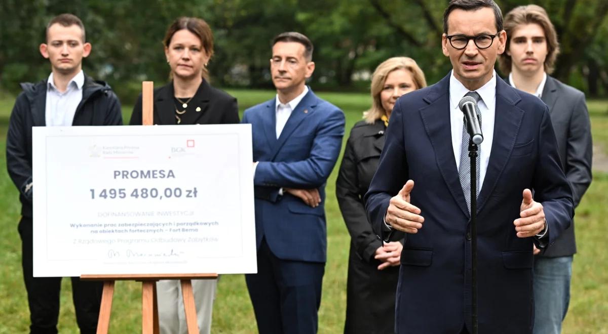 Premier Morawiecki: w czasach PO na zabytki wydawano 80 mln zł rocznie, my przeznaczamy miliardy